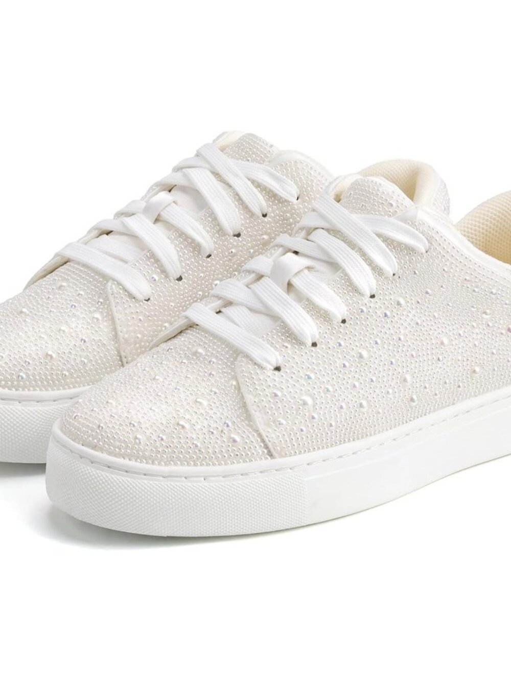 Sparkly Rhinestone Sneakers for Women - Sparkle Fashion Bedazzled Platform Tenni